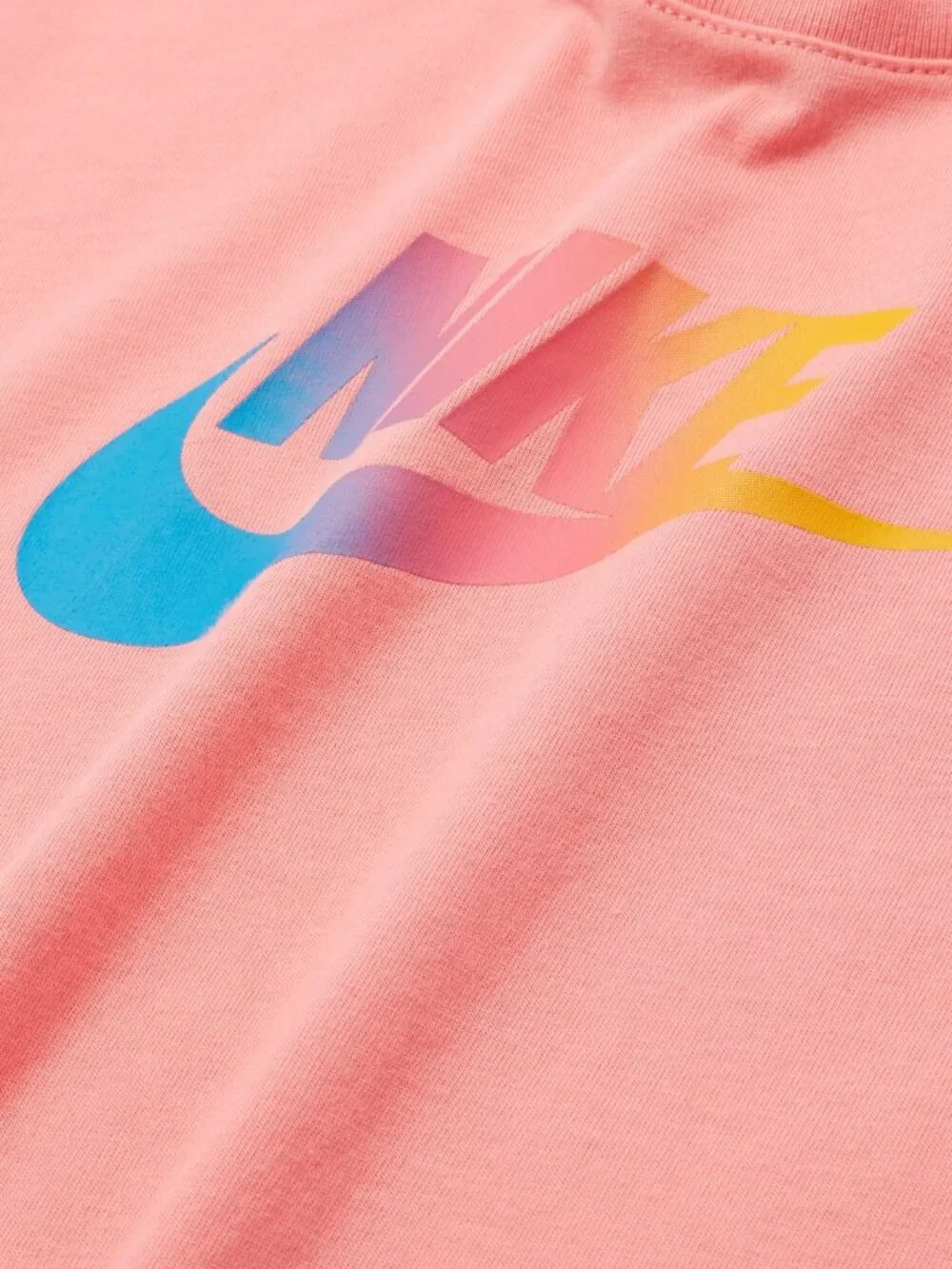 Nike Futura Logo Print Cotton Coral Pink Dress